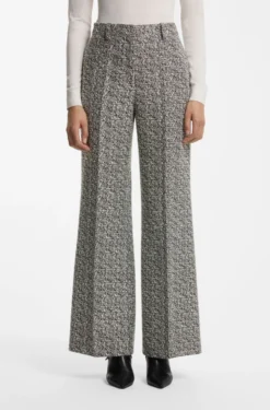 Regular-Fit Hose aus Stretch-Gewebe mit Fischgrätmuster