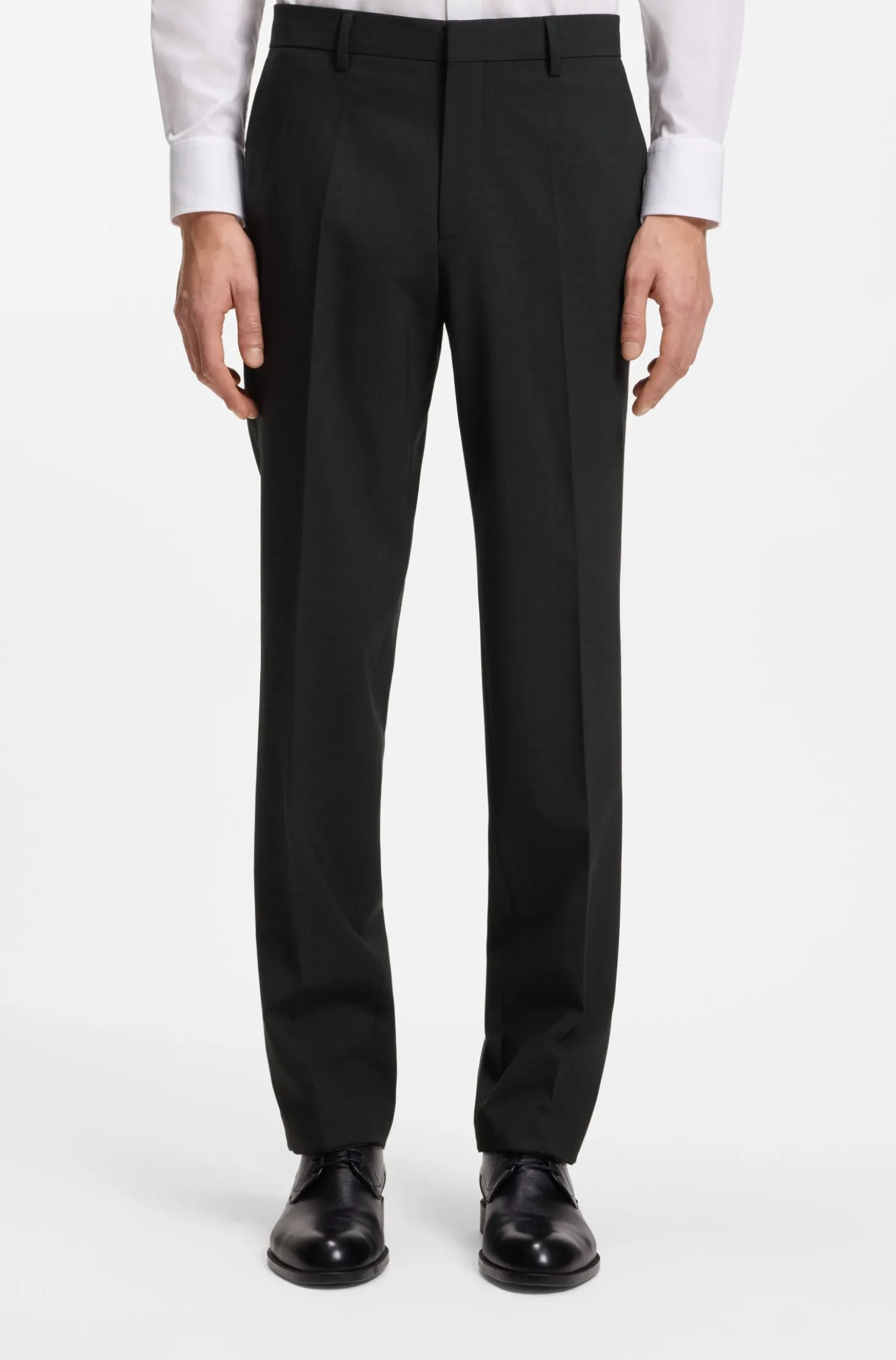 Regular-Fit Hose aus Stretch-Wolle