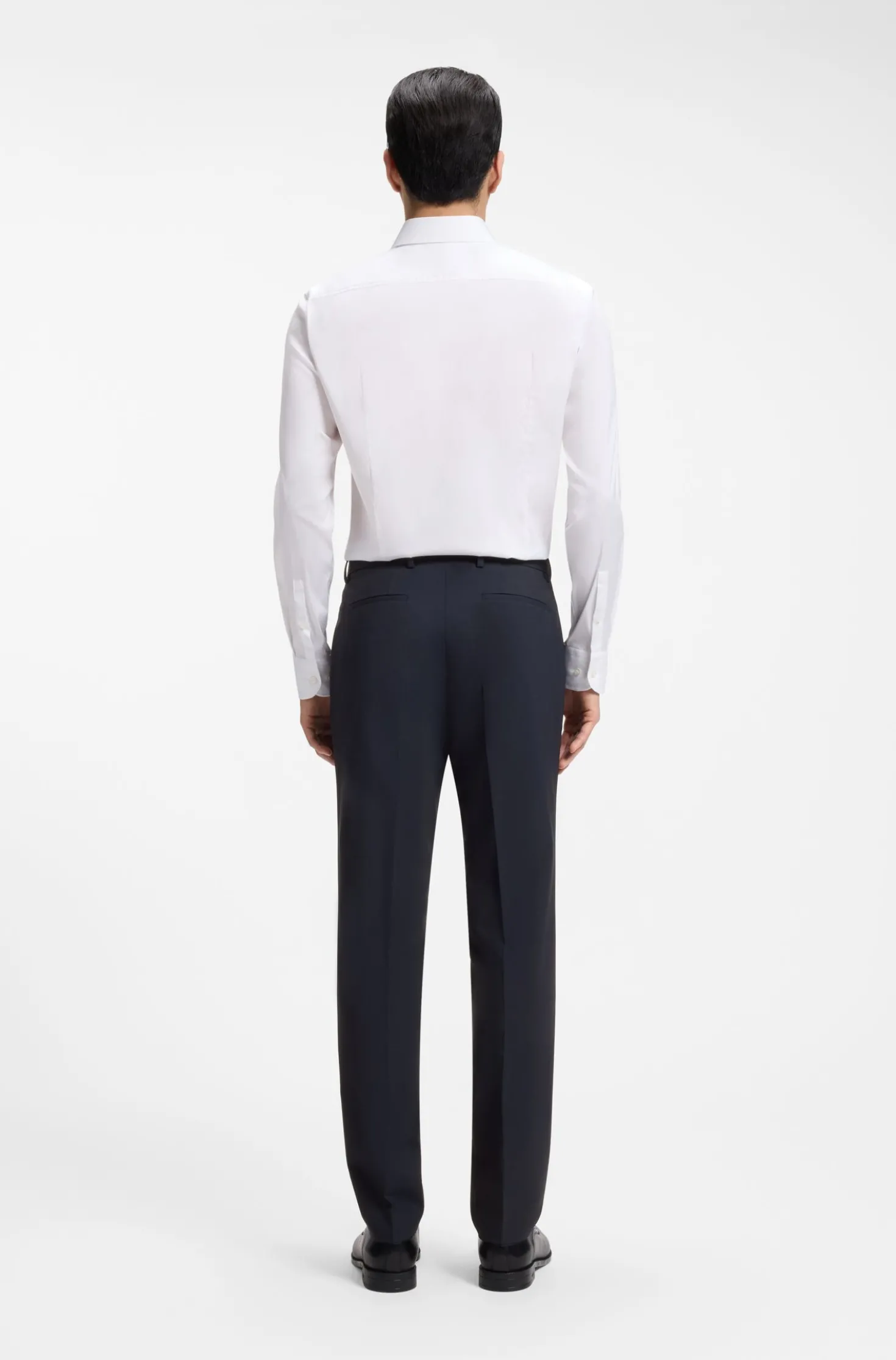 Regular-Fit Hose aus Stretch-Wolle