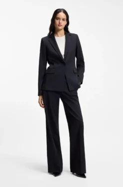 Regular-Fit Hose mit hohem Bund und ausgestelltem Bein