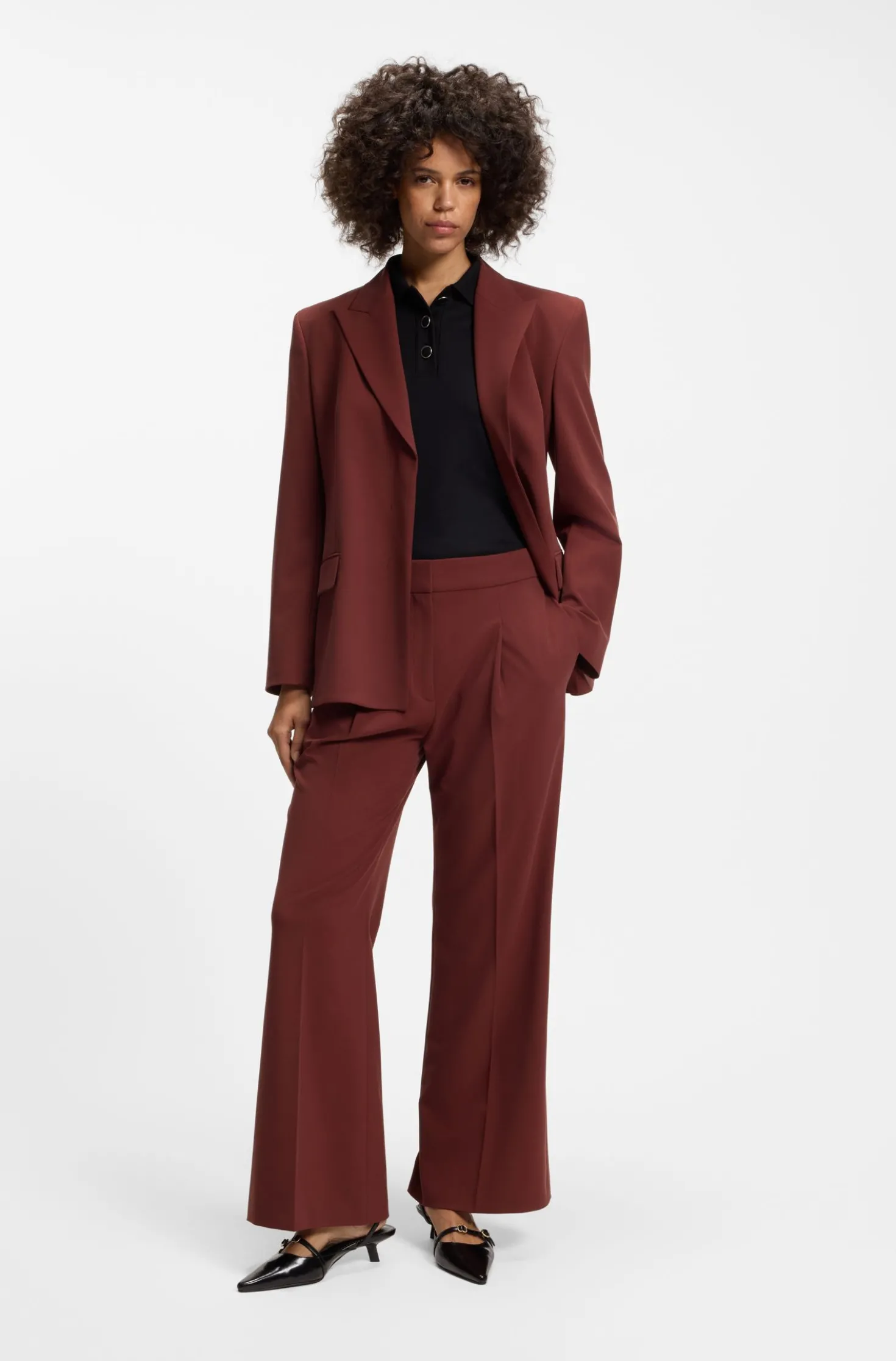 Regular-Fit Hose mit weitem Bein