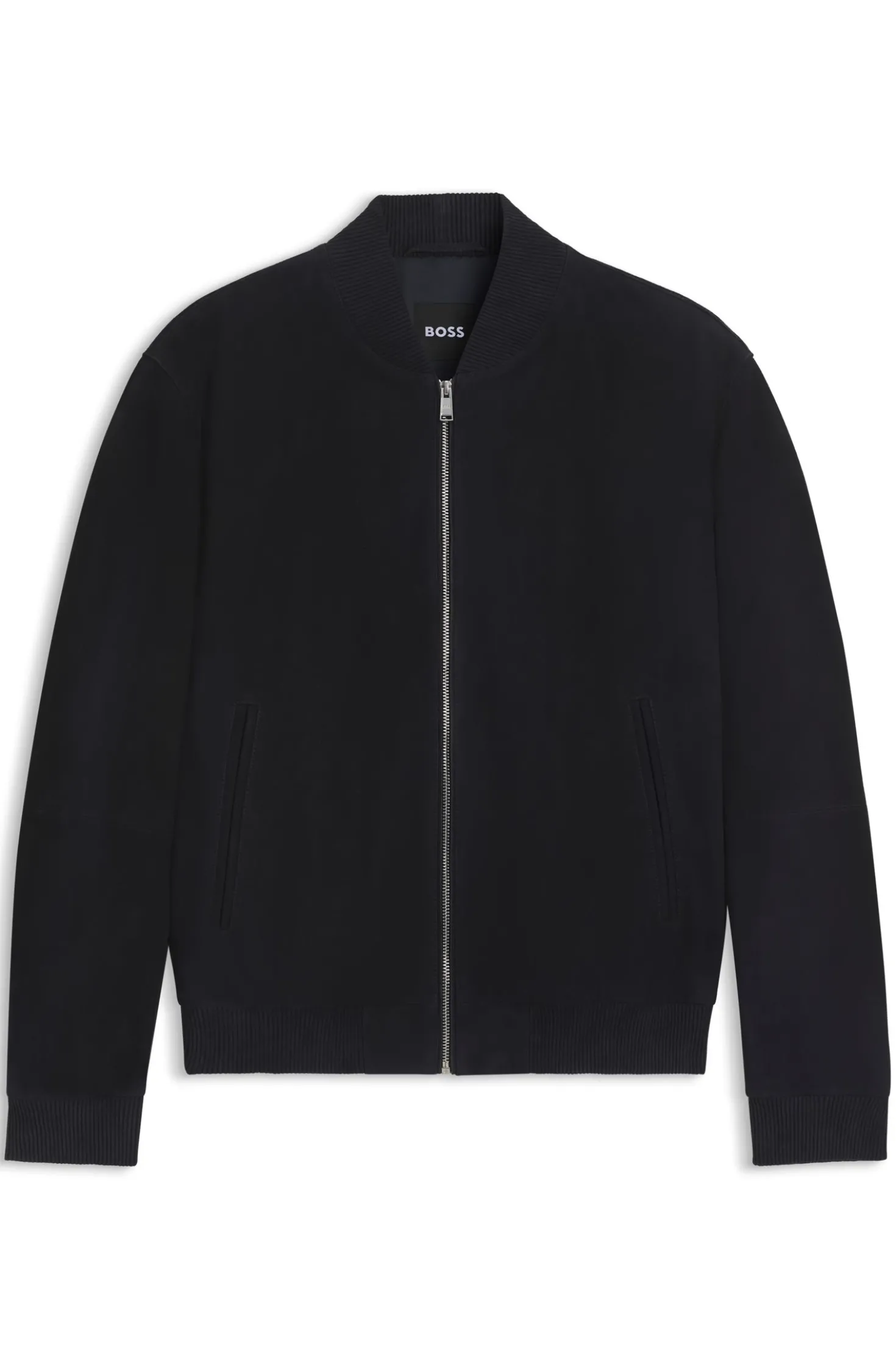 Regular-Fit Jacke aus Veloursleder