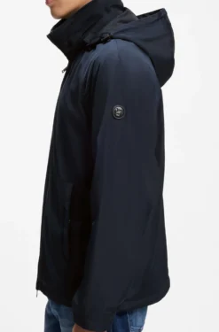 Regular-Fit Jacke mit Kapuze und wasserabweisendem Finish