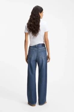 Regular-Fit Jeans aus blau marmoriertem Denim