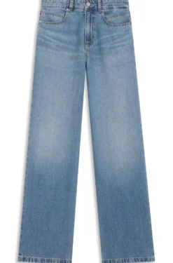 Regular-Fit Jeans aus Crosshatch-Denim mit hohem Bund