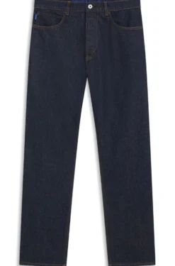 Regular-Fit Jeans aus dunkelblauem Denim