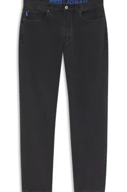 Regular-Fit Jeans aus schwarzem Denim