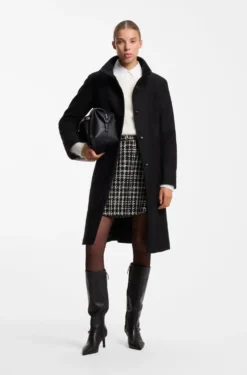 Regular-Fit Mantel aus Woll-Mix