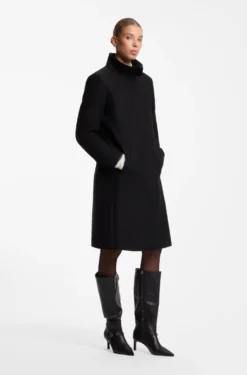 Regular-Fit Mantel aus Woll-Mix