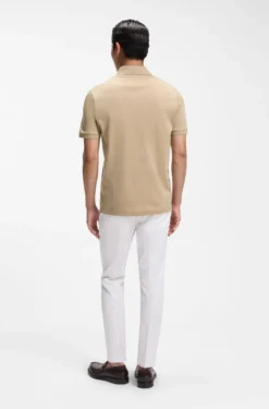 Regular-Fit Poloshirt aus merzerisierter italienischer Baumwolle