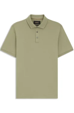 Regular-Fit Poloshirt aus merzerisierter italienischer Baumwolle