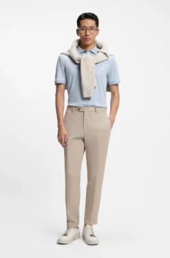 Regular-Fit Poloshirt aus merzerisierter italienischer Baumwolle