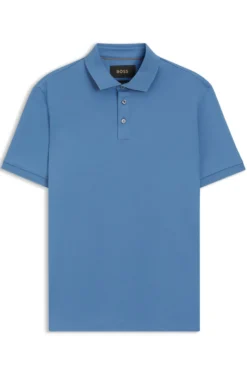 Regular-Fit Poloshirt aus merzerisierter italienischer Baumwolle