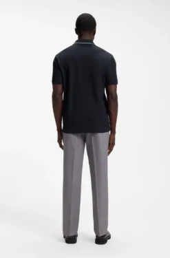Regular-Fit Poloshirt aus strukturiertem Baumwoll-Piqué