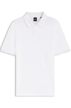 Regular-Fit Poloshirt aus wabenstrukturiertem Baumwoll-Piqué
