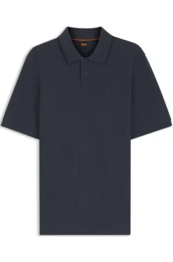 Regular-Fit Poloshirt aus wabenstrukturiertem Baumwoll-Piqué
