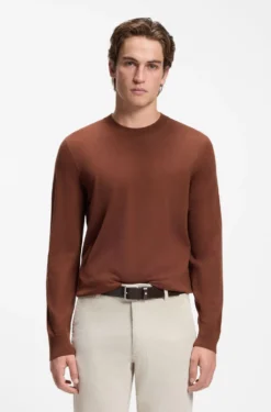 Regular-Fit Pullover aus Merinowolle