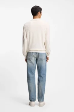 Regular-Fit Pullover aus Seiden-Jacquard