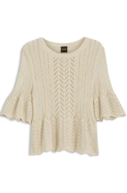 Regular-Fit Pullover mit offener Strickstruktur