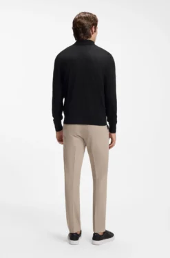 Regular-Fit Strick-Poloshirt aus Merino