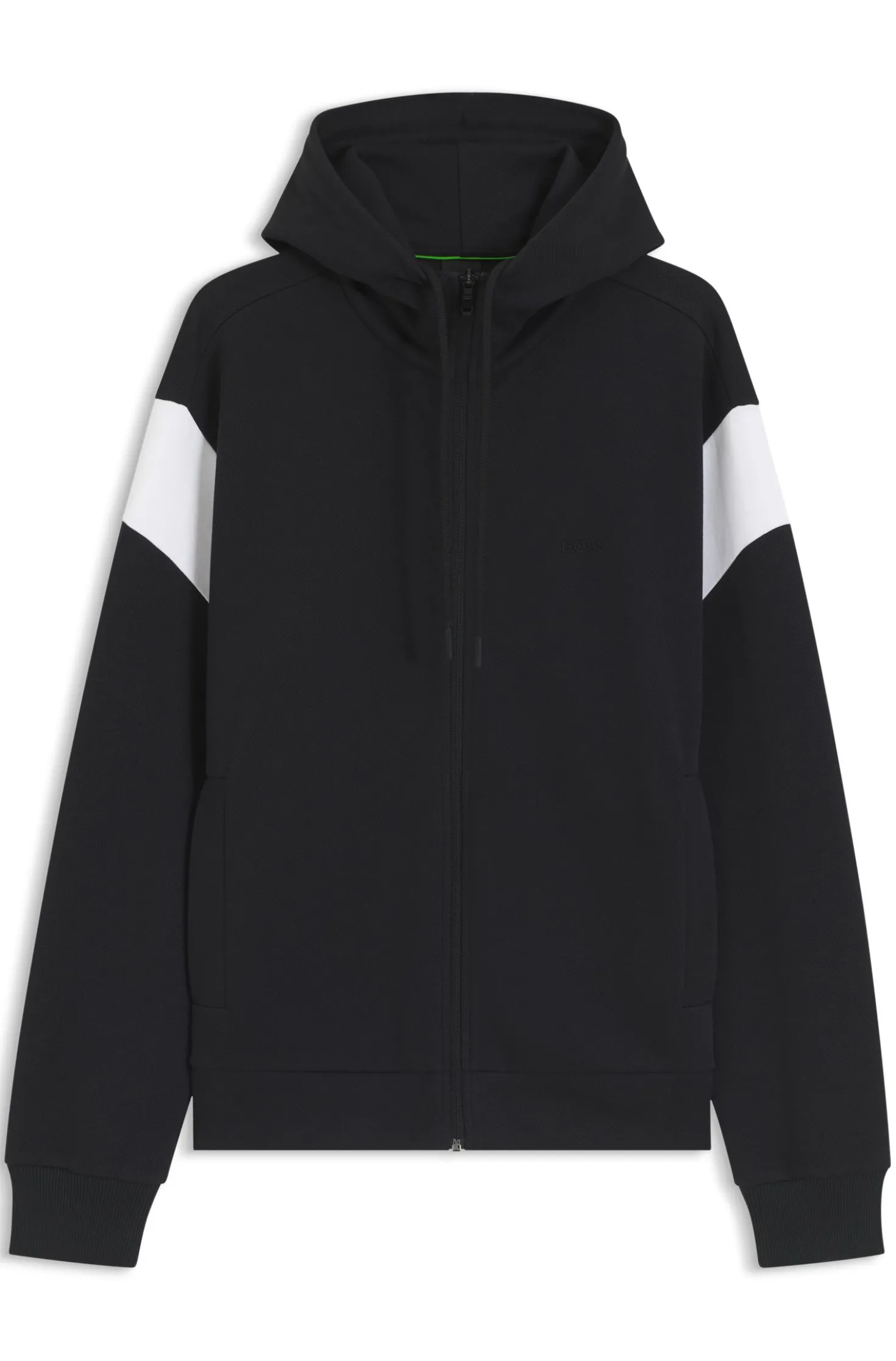 Regular-Fit Sweatshirt aus Spacer-Piqué mit Reißverschluss
