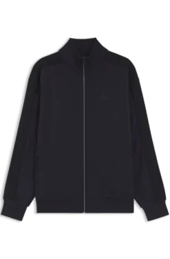 Regular-Fit Sweatshirt mit tonalem Jacquard-Tape