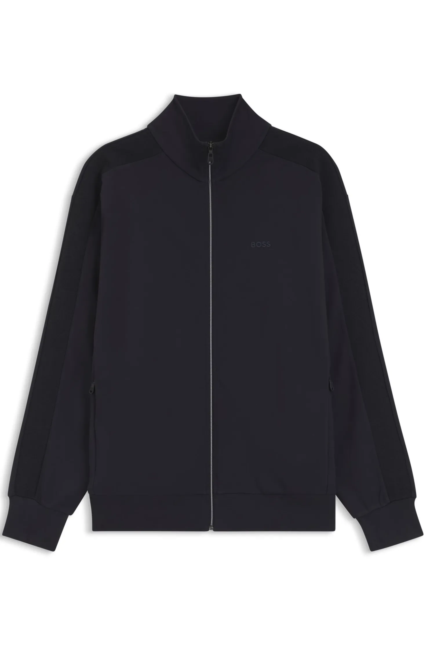 Regular-Fit Sweatshirt mit tonalem Jacquard-Tape