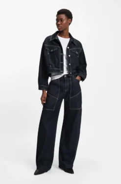 Regular-Fit Truckerjacke aus Denim mit Rinse-Waschung