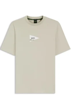 Regular-Fit T-Shirt aus Stretch-Baumwolle mit Foto-Print