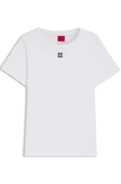 Regular-Fit T-Shirt mit gesticktem Stack-Logo
