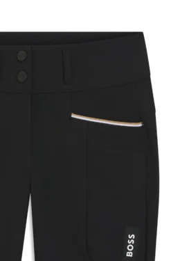 Reithose mit hohem Bund und Kniebesatz