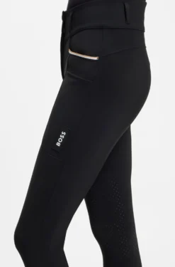 Reithose mit hohem Bund und Kniebesatz