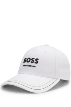 Reitsport-Cap mit fünf Bahnen und Logo-Details