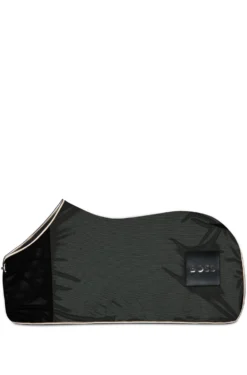 Reitsport-Fliegendecke aus Mesh mit Logo-Aufnäher