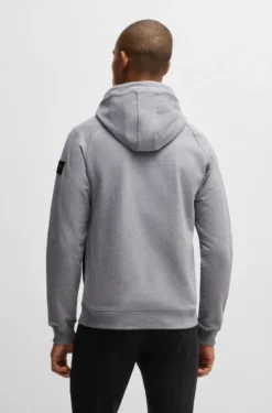 Reitsport-Hoodie aus italienischer Stretch-Baumwolle mit Reißverschluss