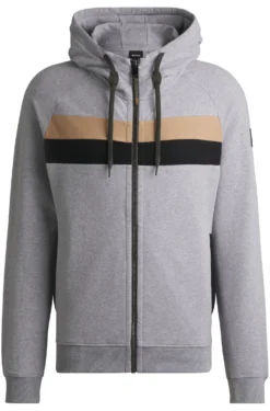 Reitsport-Hoodie aus italienischer Stretch-Baumwolle mit Reißverschluss