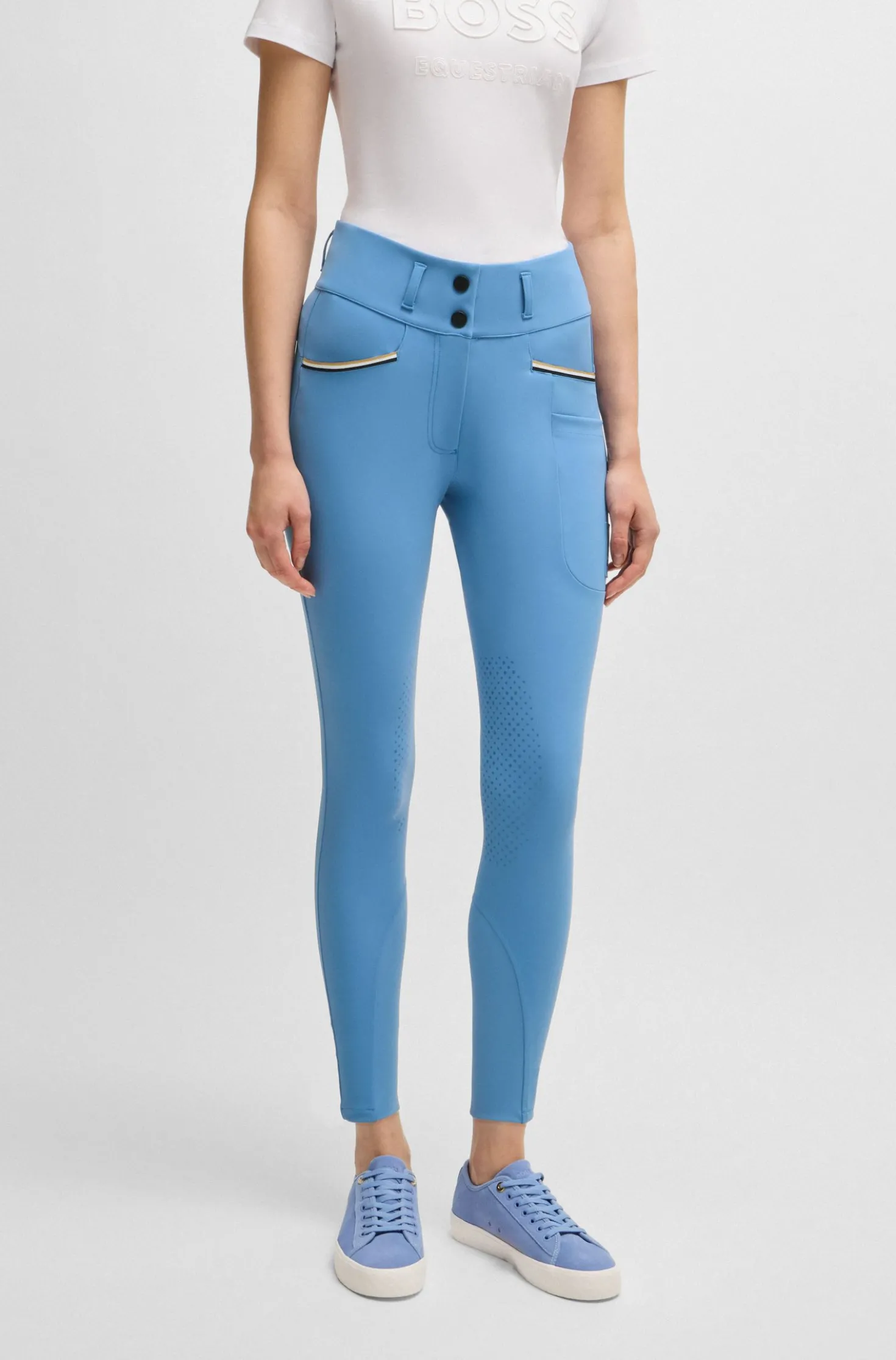 Reitsport-Hose mit griffigem Kniebesatz und Vier-Wege-Stretch