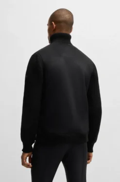 Reitsport-Jacke aus Veloursleder-Imitat mit Strickbündchen