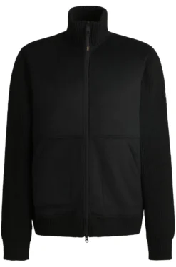 Reitsport-Jacke aus Veloursleder-Imitat mit Strickbündchen