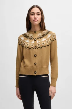 Reitsport-Strickjacke mit Strickmuster