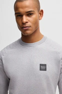 Reitsport-Sweatshirt aus Stretch-Baumwolle mit Schulternähten