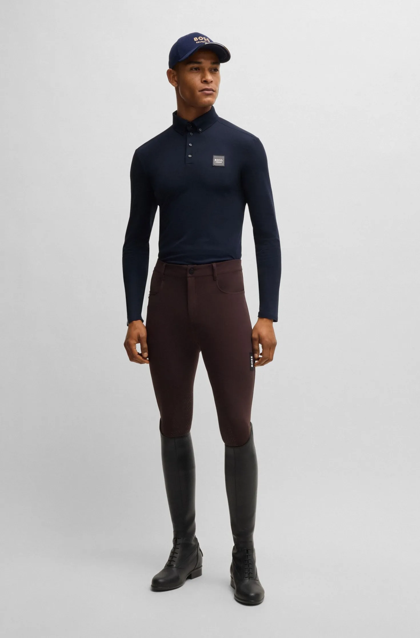 Reitsport-Trainingshemd aus atmungsaktivem Stretch-Gewebe