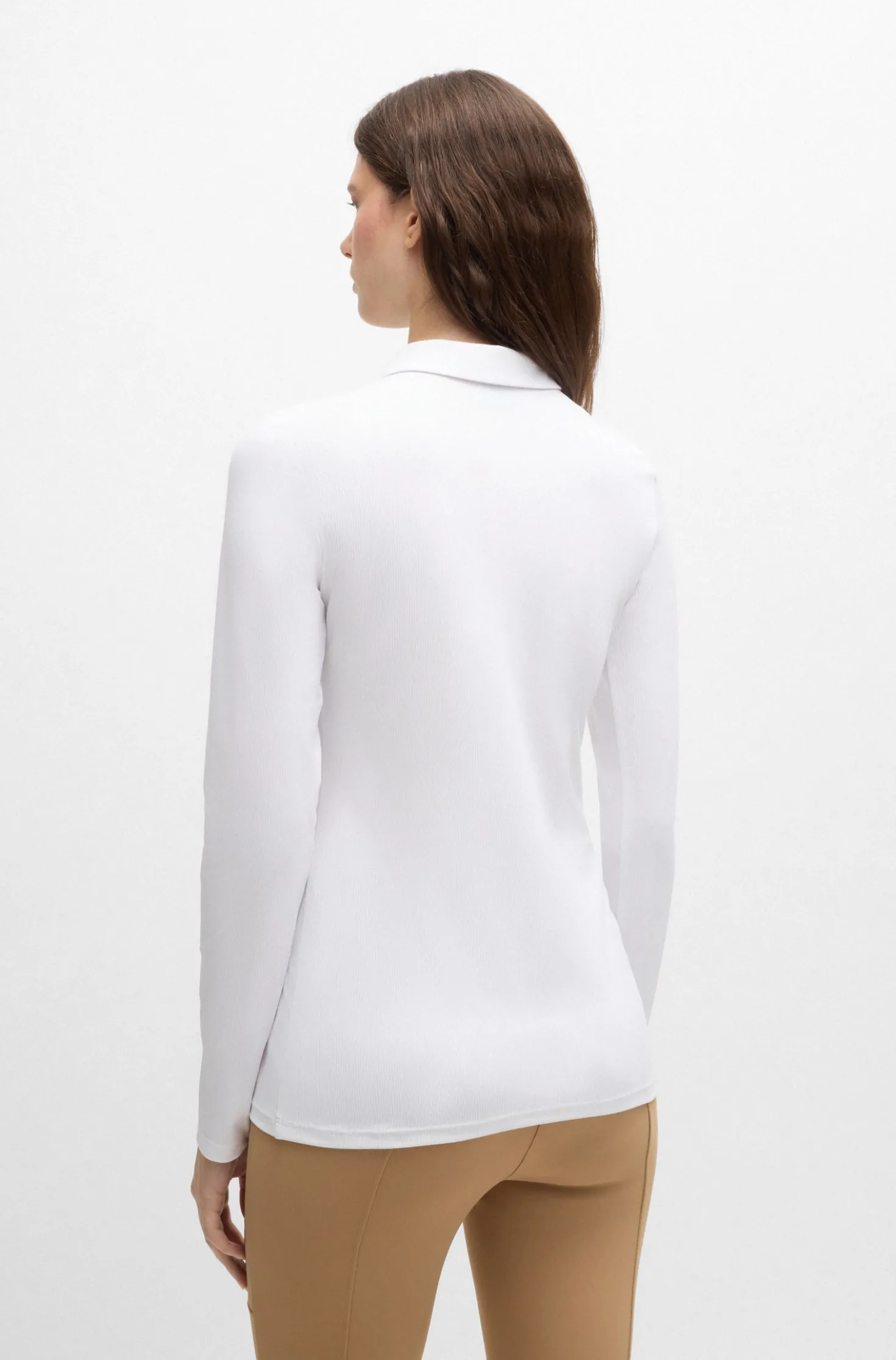 Reitsport-Trainingsshirt aus Stretch-Piqué
