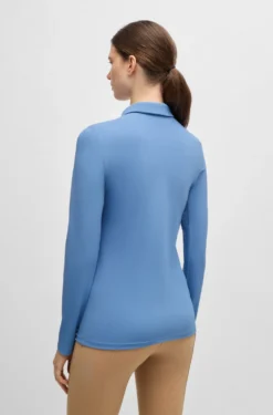 Reitsport-Trainingsshirt aus Stretch-Piqué