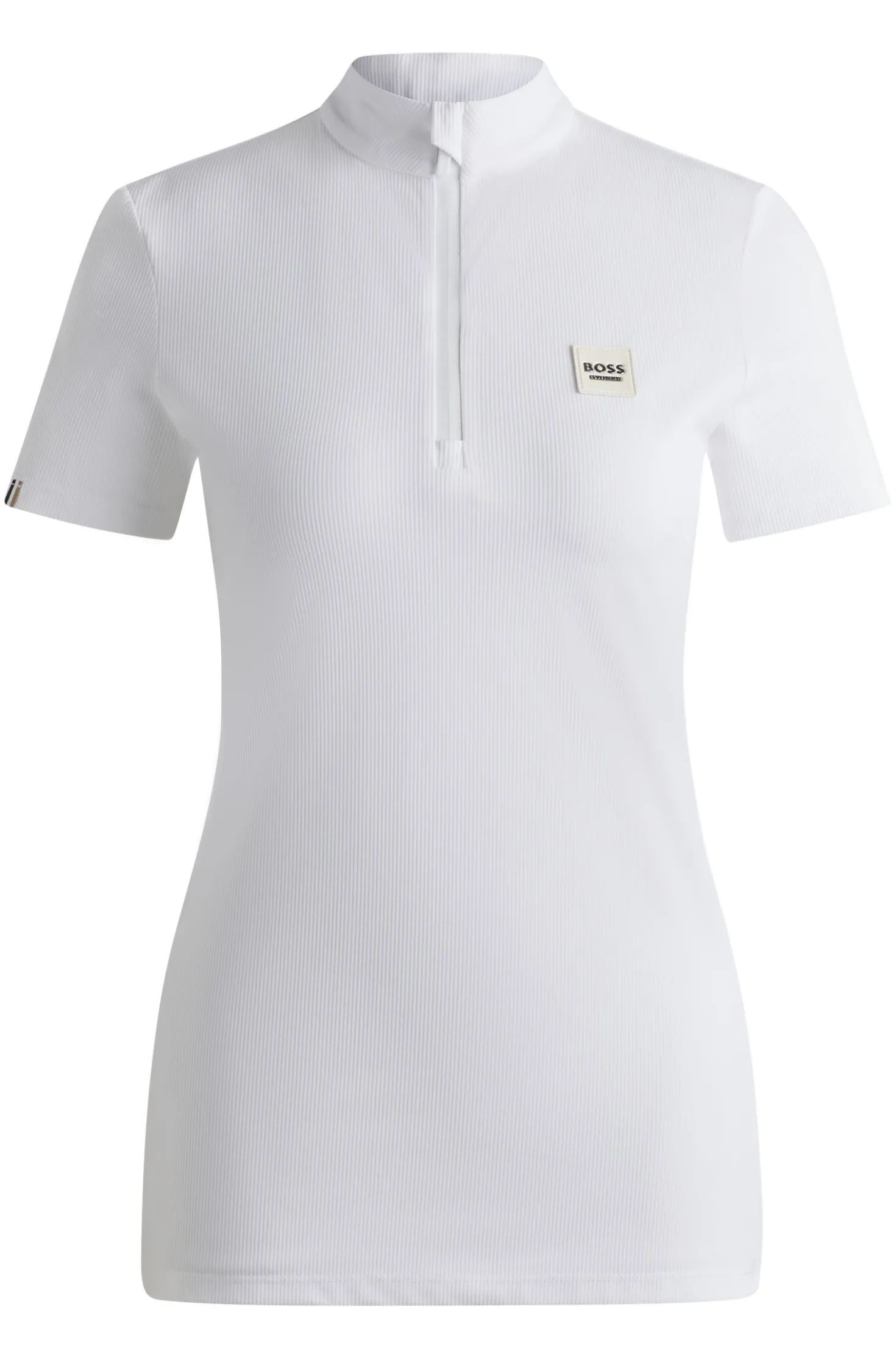Reitsport-Turniershirt aus geripptem Stretch-Gewebe