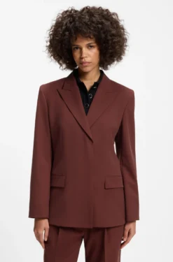 Relaxed-Fit Blazer aus elastischem Gewebe