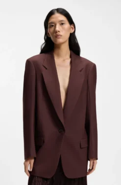 Relaxed-Fit Blazer aus Schurwoll-Mix