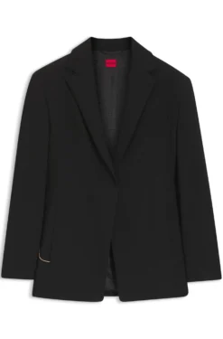 Relaxed-Fit Blazer aus Seersucker mit Kettengürtel