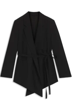 Relaxed-Fit Blazer aus Woll-Mix mit Gabardine-Struktur