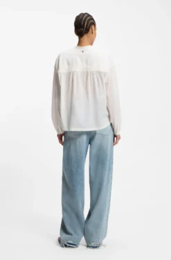 Relaxed-Fit Bluse aus Baumwoll-Voile